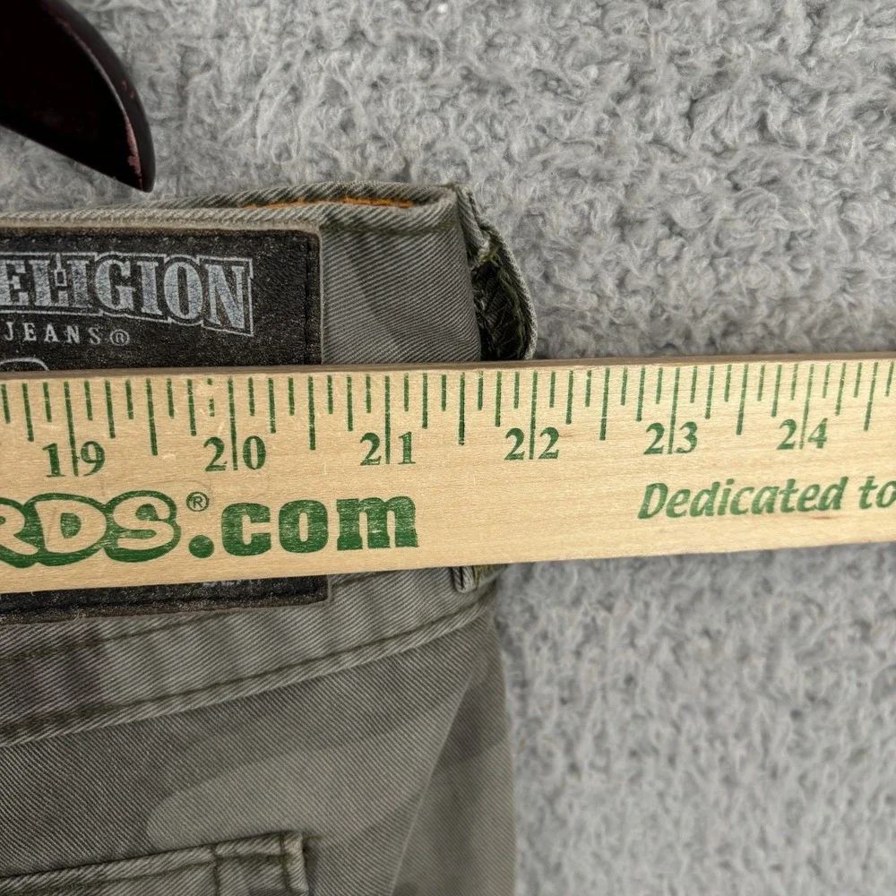 Vintage Y2K USA True Religion Mens Ricky Camo Jeans 40x34 Flap Pockets Baggy